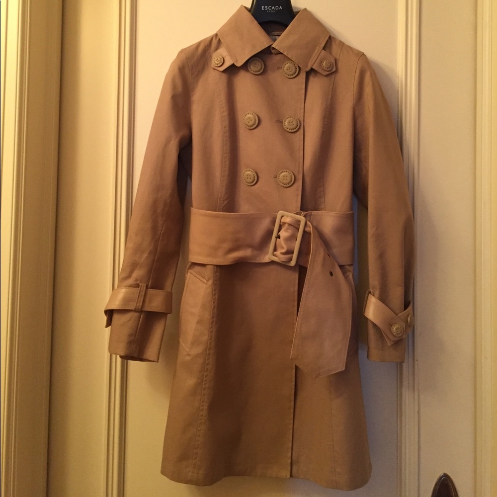 Mackage Leather-Trimmed Trench Coat